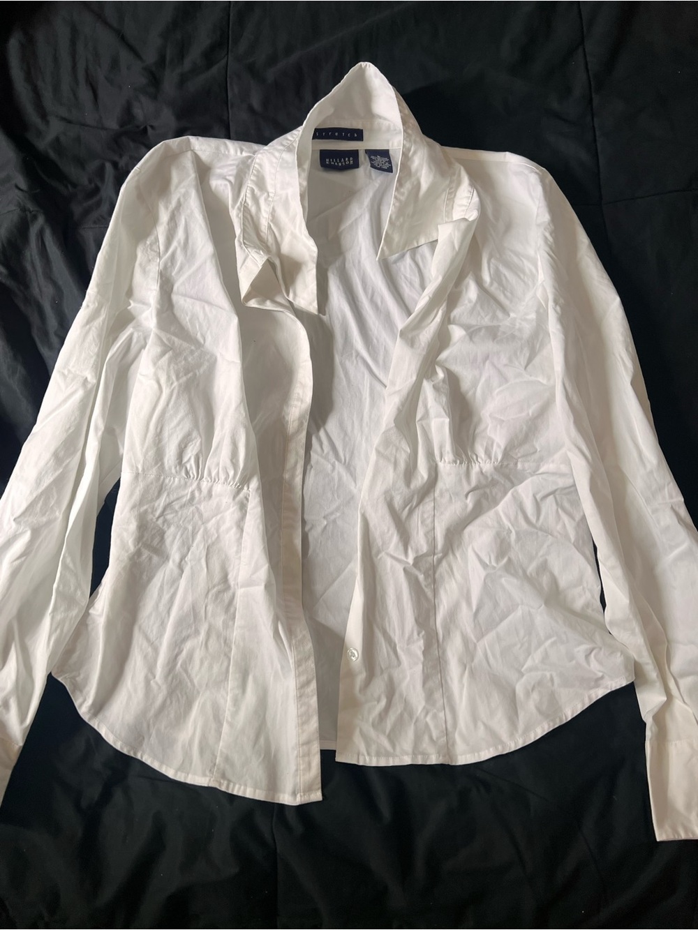 Hillard & Hanson Crisp White Women's Button-Front Shirt